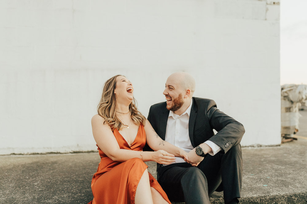 seattle parking garage photoshoot engagement photogrpaher rachel syrisko