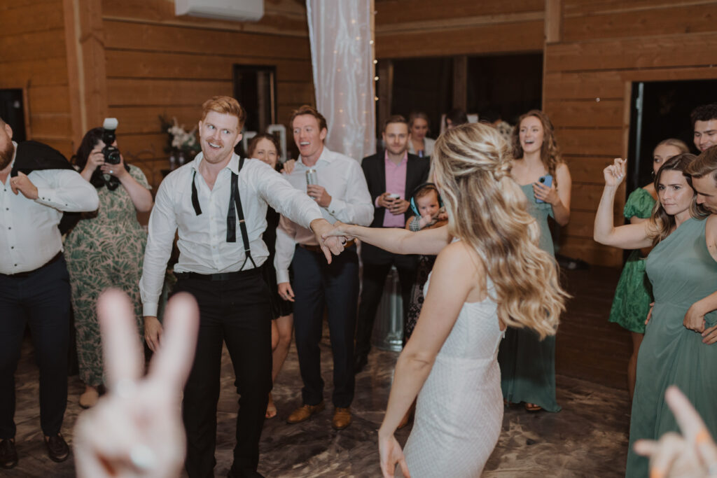 bride and groom dancing wedding reception