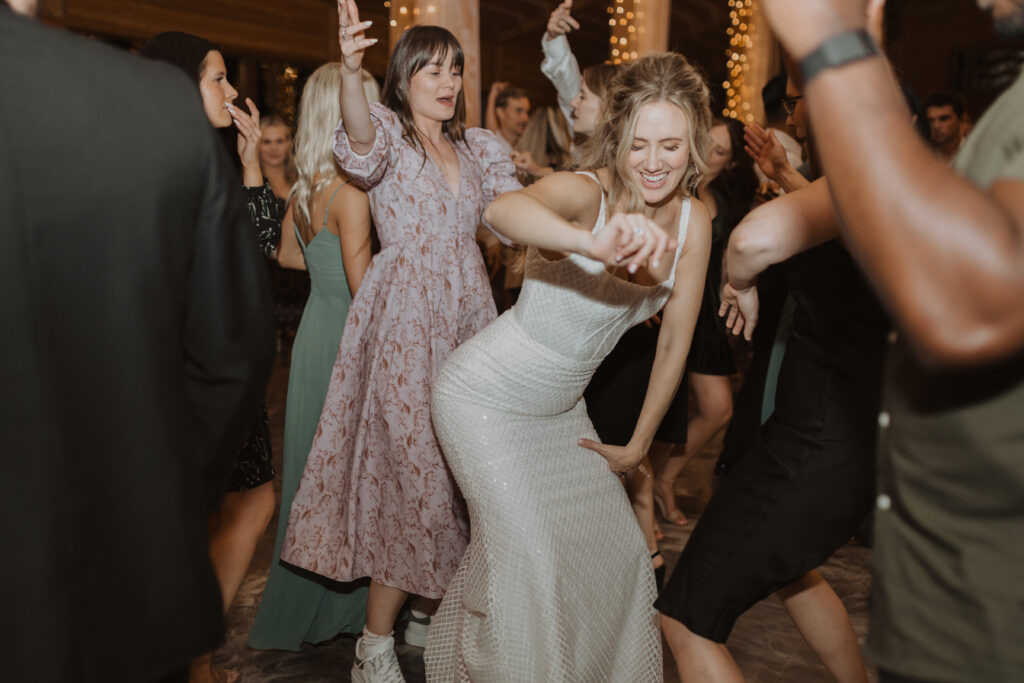bride dancing wedding reception