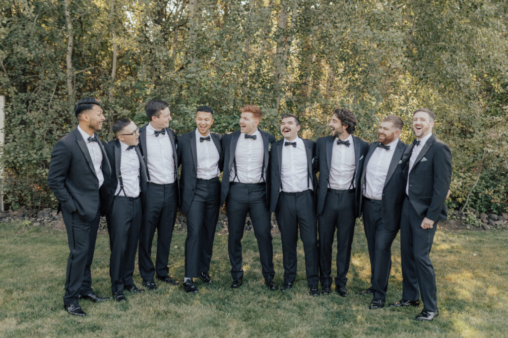 groomsmen and groom suits and wedding party